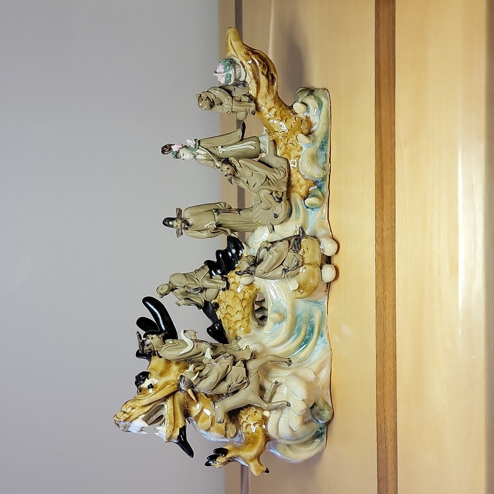 Liningnan Ceramic 8 Immortals Statue